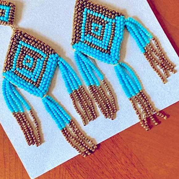 NWT Anthropologie Deepa Beaded Diamond Chandeliers - Picture 7 of 14